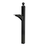 Architectural Mailboxes Landover Aluminum Mailbox Post, Black