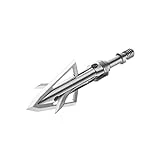 BLOODSPORT Gravedigger 4-Blade Hunting Hybrid Mechanical Broadhead with Cut-on-Contact Tip - 100 Grains | 1' Fixed 1.75' Mechanical Cutting Diameter | 3 Pack
