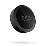 Tile Sticker 1-Pack. Small Bluetooth Tracker, Remote Finder and Item Locator, Pets and More; Up to 250 ft. Range. Water-Resistant. Phone Finder. iOS and Android Compatible, Black