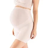 Belly Bandit - Thighs Disguise Maternity Support Shorts – Discreet Pregnancy Shapewear Smooths Tummy, Tush and Thighs – Anti-Chafing Pregnancy Shorts - Nude, Small