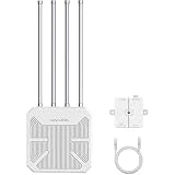 AX1800 Outdoor WiFi 6 Extender Long Range, WAVLIN WiFi 6 Outdoor Wireless Access Point with 4x8dBi Antennas,PoE Powered,IP67 Weatherproof,Gigabit Port,Up to 128 Devices for Farm,Yard,RV,Campsite,Park