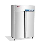 WESTLAKE Commercial Refrigerator and Freezer Combo 48' W 2 door 2 Section Stainless Steel Reach in Solid door Fan Cooling 36 Cu.ft Refrigerator and Freezer Combo for Restuarant, Bar, Shop, etc