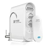 Frizzlife Reverse Osmosis Water Filtration System - Alkaline & Remineralization, Superb Taste, Tankless, 500 GPD Fast Flow RO Filter, 1.5:1 Pure to Drain, Reduces TDS, Brushed Nickel Faucet, PX500-A