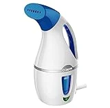 Conair Handheld Travel Garment Steamer for Clothes, CompleteSteam 1100W, For Home, Office and Travel,White / Blue