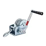 OPENROAD 600lbs Hand Winch, Manual Winch Operated Two-Way Ratchet Boat Trailer Marine Winch Hand Crank Winch with 8m (26ft) Towing Winch（600lbs)