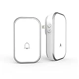 Wireless Doorbell Door Bell Chime: Battery Operated Push Button and Plug In Recieve Kit Colorful LED Adjustable Volume With 38 Ringers 1000 Ft Coverage for Home Classroom Bedroom Kids Room