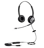 Beebang USB Headset with Noise Cancelling Microphone PC Headphone with Mic Mute Volume Control Call Button for Office Call Center Skype Chat Drangon Voice Recognition Speech Dictation