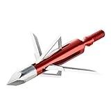 BLOODSPORT Nitefall Hunting Rear-Deploying Hybrid Mechanical Broadhead for Compound Bows and Crossbows - 100 Grains | 2' Cutting Diameter | 3 Pack