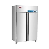 WESTLAKE 48' W Commercial Refrigerator 2 door 2 Section Stainless Steel Reach in Solid door Upright Fan Cooling 36 Cu.ft Cooler for Restuarant, Bar, Shop, etc