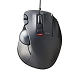 ELECOM EX-G Trackball Mouse, Wired, Thumb Control, Sculpted Ergonomic Design, 6-Button Function with Smooth Tracking, Ergonomic Design, Optical Gaming Sensor, Windows11, macOS (M-XT3URBK)