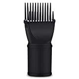 Segbeauty Blow Dryer Comb Attachment, Black Brush Attachments for Hair Dryer Concentrator Nozzle 1.57-1.97', Pro Hairdressing Styling Salon Tool for Straightening Detangling Fine Curly Natural Hair