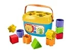 Fisher-Price Stacking Toy Baby's First Blocks Set of 10 Shapes for Sorting Play for Infants Ages 6+ Months, Multicolor