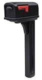 Architectural Mailboxes Classic Plastic Mailbox and Post Kit, GCL100BAM, Black