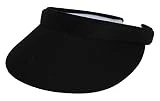 TopHeadwear Sports Cotton Twill Clip On Visor - Black