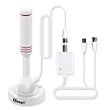 Chaowei Small Indoor Amplified HDTV Antenna with Signal Booster Amplifier-2023 Amplified hd Digital tv Antenna with Magnetic Base,16.5ft Coax Cable, Up to 120 Miles