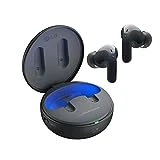 LG TONE Free True Wireless Bluetooth Earbuds T90 - Adaptive Active Noise Cancelling Earbuds with Dolby Atmos, Black, Small