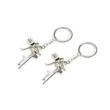 Acxico 2Pcs Spray Paint Water Gun Keychain Key Ring Unisex Accessories Pendant Kid Present