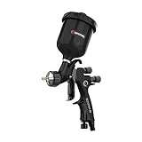 INTERTOOL Touch Up HVLP Paint Spray Gun, 1.2 mm Air Cap, Automotive, Precision Detail Body Repair, 250 cc Plastic Cup, High Performance Black M-Diamond Series PT08-0172