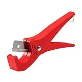 RIDGID 23488 Model PC-1250 Single Stroke Plastic Pipe and Tubing Cutter with 1/8'-1-5/8' Cutting Capacity, Red