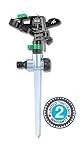 Pulsating Impact Sprinkler, 80 to 5800 sq.ft, Full Circle or Specific Area Adaptable Coverage, for Yard, Garden, and Lawn, Pack of (1)