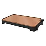 BELLA XL Electric Ceramic Titanium Griddle, Make 15 Eggs At Once, Healthy-Eco Non-stick Coating, Hassle-Free Clean Up, Large Submersible Cooking Surface, 12' x 22', Copper/Black