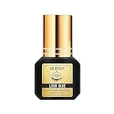 Extra Strong Eyelash Extension Glue | Heasoy Waterproof Lash Glue | 1 Sec Drying time | Retention 8 Weeks | Individual Lash Glue Long Lasting DIY for Semi-Permanent Extensions | Professional Use Only