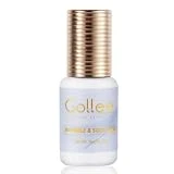Sensitive Eyelash Extension Glue - 5ml Lash Glue for Eyelash Extensions 3-4Sec Drying time / 5 Weeks Retention/Low Fume Black Lash Adhesive for Professionals and Beginners Semi Permanent Supplies