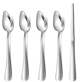 Hiware 4-piece Grapefruit Spoons and Grapefruit Knife, 18/8 Stainless Steel