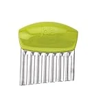 Joie Crinkle Cutter Kitchen Knife for Vegetables, Stainless Steel Blade, Colors May Vary