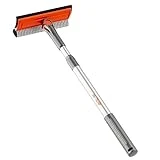eazer Professional Window Squeegee, 2-in-1 Squeegee for Window Cleaning with Multiple Angles, Multi-Use Window Cleaner Tool, Window Washing Kit with Extension Pole(20''-30'').