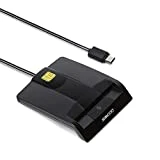 Type C Smart Card Reader Saicoo DOD Military USB-C Common Access CAC Card Reader, Compatible with Mac OS, Win