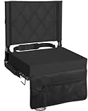 Sheenive Stadium Seats for Bleachers with Back Support, Bleacher Seats with Backs and Cushion Wide, Padded Portable Folding Comfort Stadium Chair with Shoulder Strap, Perfect for Sports Events