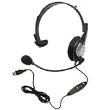 Andrea 351924 for Nuance Dragon NaturallySpeaking USB Headset with Noise Cancelling boom Microphone