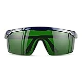 FREEMASCOT IPL 200nm-2000nm Laser Safety Glasses for Laser Hair Removal Treatment and Laser Cosmetology Operator Eye Protection with Case (Green)