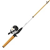 Zebco Roam Spincast Reel and Fishing Rod Combo, 6-Foot 2-Piece Fiberglass Fishing Pole with ComfortGrip Handle, QuickSet Anti-Reverse Fishing Reel, Pre-Spooled with 10-Pound Zebco Line, Orange