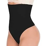 SAYFUT 328 Women Waist Cincher Girdle Tummy Slimmer Sexy Thong Panty Shapewear,Black,X-Small/Small(Waist 22'-25')