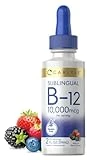 Carlyle Vitamin B12 Sublingual | 10,000mcg | 2 fl oz | Vegetarian, Non-GMO, Gluten Free Liquid