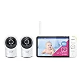 VTech RM7764-2HD 1080p Smart WiFi Remote Access 2Camera BabyMonitor, 360° Pan&Tilt, 10X Zoom, 7” 720p HD Display & NightVision, Soothing Sounds, 2-Way Talk, Temperature&Motion Detection, iOS&Android