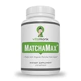 MATCHAMAX™ Organic Japanese Matcha Capsules - Pure Organic Matcha Green Tea Pills for Smooth Zen-Like Energy and Natural Mood Boost - Vegan Matcha Supplement Packed with Antioxidants - 120ct