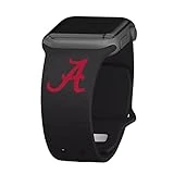 Affinity Bands Alabama Crimson Tide Silicone Sport Band compatible with Apple Watch (42/44/45mm Black)