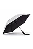 sungrubbies UV Travel Sun Umbrella Lightweight UPF 50 Auto Open Close, Compact Silver Vent Wind Resistant Travel Friendly
