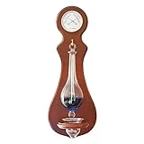 Ambient Weather BA212 Wall Mounted Weather Station with Thermometer, Hygrometer, and Barometer - Cherry Finish
