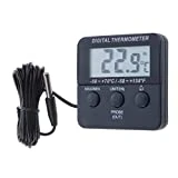 Digital Fridge Freezer Thermometer With Fridge Freezer Temperature Alarm and Max Min Function - Refrigerator Thermometer For Fridge and Freezer Alarm Alert When Temperatures Drop