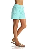 Rocorose Women's Board Shorts Quick Dry Water Activities Drawstring Swimming Trunks Blue M