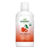 Dynamic Health Organic Tart Cherry Juice, Unsweetened 100% Juice Concentrate, Antioxidants Supplement, No Sweeteners or Additives, Vegan, Gluten Free, BPA Free, 32 oz