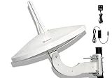 ANTOP UFO 720°Dual-Omni-Directional Outdoor HDTV Antenna Exclusive Smartpass Amplifier &4G LTE Filter,Enhanced VHF/UHF Reception,Fit Outdoor/RV/Attic Use(33ft Coaxial Cable,4K UHD Ready)
