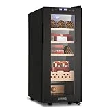 JINJUNYE 35L Electric Cigar Humidor with Cooling & Humidity Control, Cabinet Humidor for 250 Cigars with Spanish Cedar Wood Drawer Shelves & Hygrometer, Electronic Humidor Box, Gift for Men Father