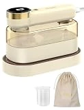 Travel Steamer Iron for Clothes, Oragerju Portable Steamer for Clothes, Horizontal & Vertical Steaming with 3 Steam Levels, Handheld Clothing Steamer, 2 in 1 Dry and Wet Ironing, 10s Fast Heat-Up