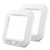 ANOTEK Motion Sensor Ceiling Light Battery Operated, 180LM 6000K Battery Closet Lights Motion Sensor, 48LED Wireless Ceiling Light Motion Activated for Pantry Cabinets Shed, Cool White,2-Pack