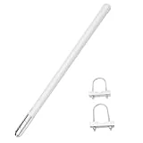 VHF Fiberglass Ham Radio Antenna,2Meter 136-174mhz Base Antenna SO239 Connector for Mobile Radio Device Repeater, Radio scanners,Marine VHF Radios with Mount Bracket